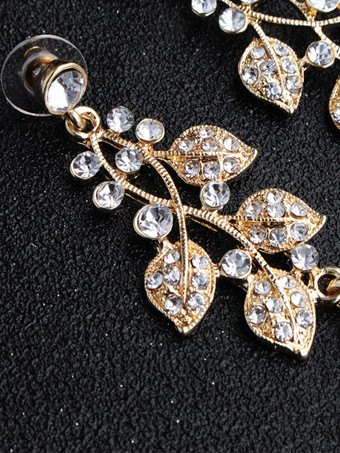 女性のためのブライダルイヤリングラインストーンピアススライバーブライダルジュエリー