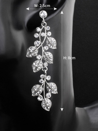 女性のためのブライダルイヤリングラインストーンピアススライバーブライダルジュエリー