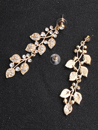 女性のためのブライダルイヤリングラインストーンピアススライバーブライダルジュエリー