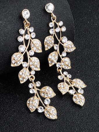 女性のためのブライダルイヤリングラインストーンピアススライバーブライダルジュエリー