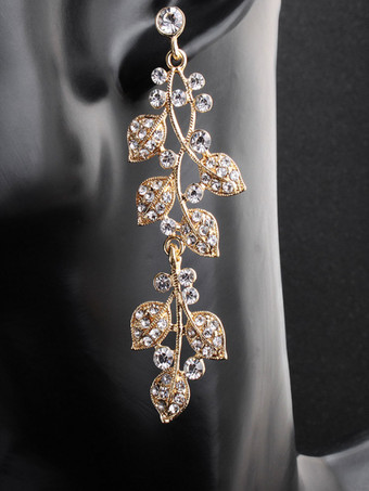 女性のためのブライダルイヤリングラインストーンピアススライバーブライダルジュエリー