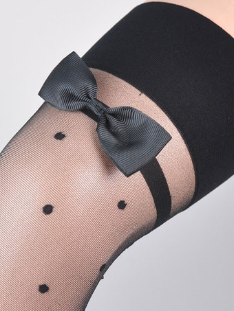 女性のためのホーザリーブラックシアーカットアウトナイロンセクシーホーザリー