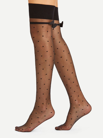 女性のためのホーザリーブラックシアーカットアウトナイロンセクシーホーザリー