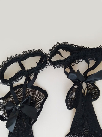 女性のためのホーザリーブラックシアーカットアウトナイロンセクシーランジェリー