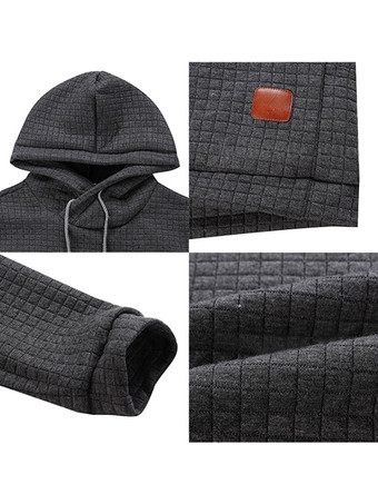 Conjunto de 2 piezas de ropa deportiva para hombre  manga larga  con capucha  gris claro  ropa deportiva  conjunto