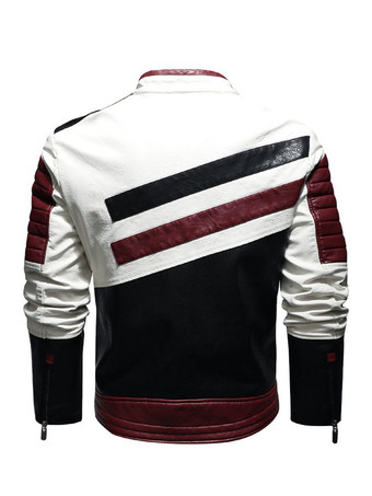 Giacche in pelle da uomo giacche a vento in pelle PU bordeaux moda cappotti invernali freschi