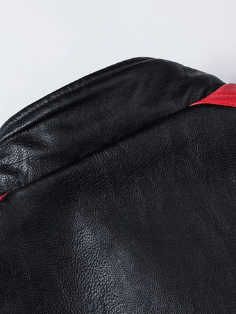 メンズ レザージャケット PUレザー ウィンドブレーカー ブラック パッチワーク 冬用コート