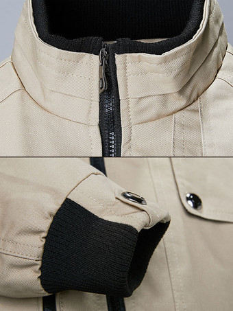 男性ジャケットカジュアルブラックポートレートネックロングスリーブファッショナブルな冬コート