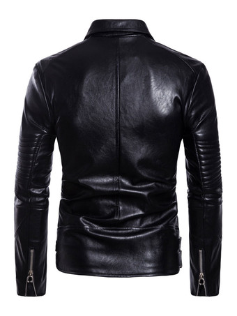 メンズ モーターサイクル レザージャケット アシンメトリー ジップ スリム レザージャケット