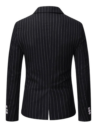 Blazers & Jackets Men's Casual Suits Stripes Business Casual Grey Black Cool Casual Suits For Man