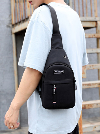 男性バッググレーナイロンメッセンジャーバッグ