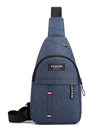 ダークネイビー男性バッググレーナイロンメッセンジャーバッグ