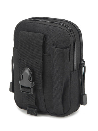 ブラック アウトドアスポーツウエストバッグ メンズ 携帯電話バッグ ベルト着用 ランニングバッグ ミリタリーファンベルト 小型ウエストバッグ
