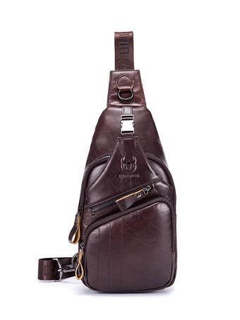 Borsa da uomo in pelle marrone scuro One Piece Zaino - Milanoo.com