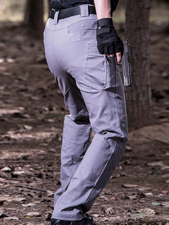 Pantalones de hombre Casual Irregular cintura natural Pantalones largos caqui rectos