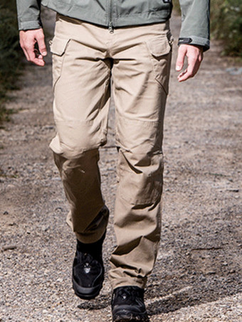 caqui Pantalones de hombre Casual Irregular cintura natural Pantalones largos caqui rectos