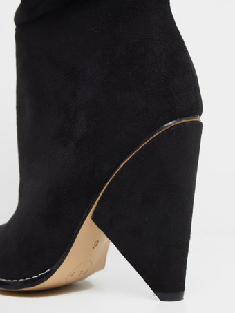 ウィメンズ スラウチ オーバー ザ ニー ブーツ コーン ヒール