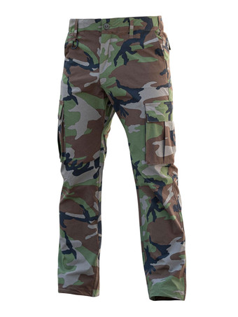 Men's Trousers Casual Irregular Camouflage Natural Waist tapered fit Hunter Green Men's Pants