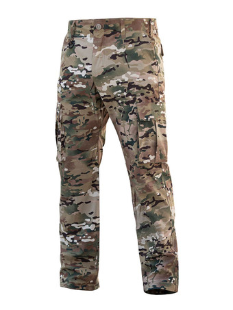 Men's Trousers Casual Irregular Camouflage Natural Waist tapered fit Hunter Green Men's Pants