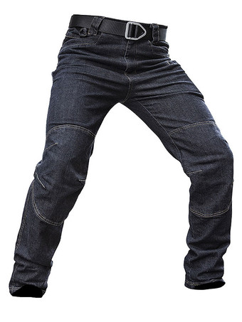 negro Jeans para hombres Jeans para hombres Cremallera casual Recta Azul profundo Azul profundo