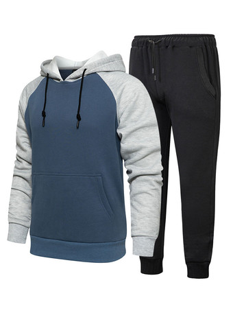 Azul marino oscuro  Traje de manga larga con capucha para hombre