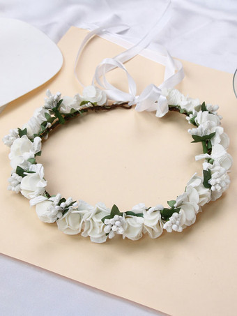 Capacete branco de casamento acessórios para cabelo de noiva em PVC