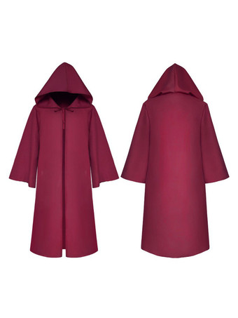 ワインレッド 男性クリスマスポンチョブルゴーニュマントポリエステルクリスマスハロウィンホリデーコスチューム