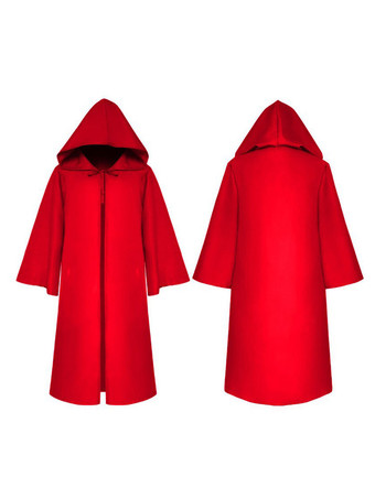 レッド 男性クリスマスポンチョブルゴーニュマントポリエステルクリスマスハロウィンホリデーコスチューム