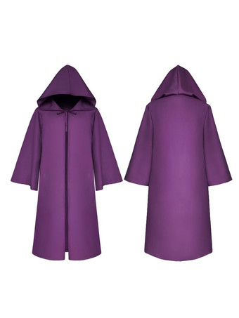 パープル 男性クリスマスポンチョブルゴーニュマントポリエステルクリスマスハロウィンホリデーコスチューム