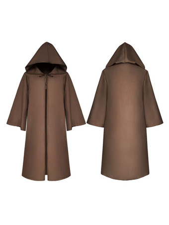 ブラウン 男性クリスマスポンチョブルゴーニュマントポリエステルクリスマスハロウィンホリデーコスチューム