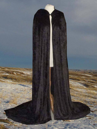 ブラック 男性クリスマスブラックポンチョマントポリエステルクリスマスハロウィンホリデーコスチューム