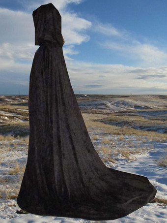 男性クリスマスブラックポンチョマントポリエステルクリスマスハロウィンホリデーコスチューム