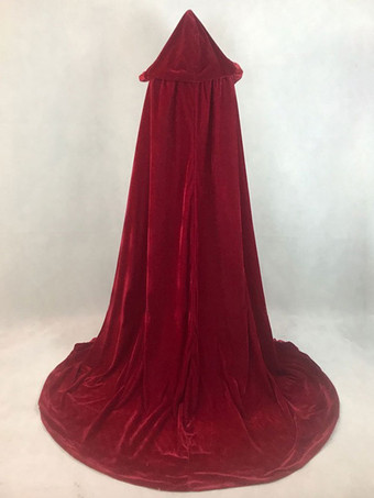 女性のクリスマスブルゴーニュポンチョマントポリエステルクリスマスホリデーコスチューム