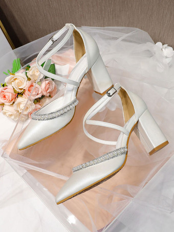 Chaussures de Mariages à Talons Hauts Femme avec Bout Pointu Unicolore