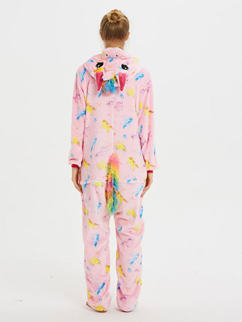 大人のピンクのハート柄ポリエステル着ぐるみコスチューム用パジャマ着ぐるみワンシー