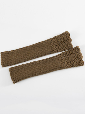 女性用手袋ホワイトアクリルフィンガーレスグローブ