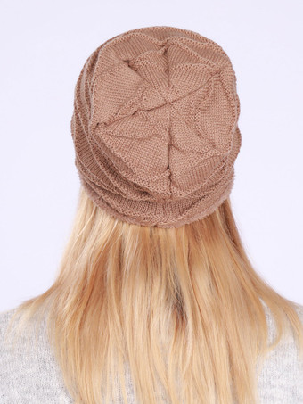 女性の帽子素敵なアクリル繊維コンバーチブル赤い帽子