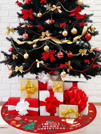 クリスマスツリーの小道具ポリエステル繊維黒の格子縞のパターンクリスマスの小道具