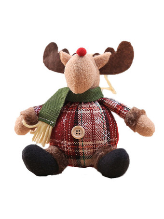 グリーン レッドクリスマスドールポリエステルファイバークリスマスホリデー小道具