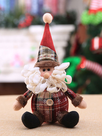 グレイレッドクリスマスドールポリエステルファイバークリスマスホリデー小道具