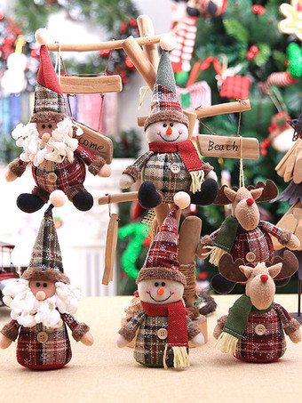 レッドクリスマスドールポリエステルファイバークリスマスホリデー小道具