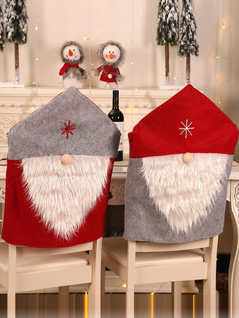 灰色のクリスマス帽子ポリエステル繊維赤いクリスマスホリデーコスチューム