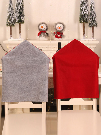 灰色のクリスマス帽子ポリエステル繊維赤いクリスマスホリデーコスチューム