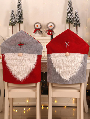 灰色のクリスマス帽子ポリエステル繊維赤いクリスマスホリデーコスチューム