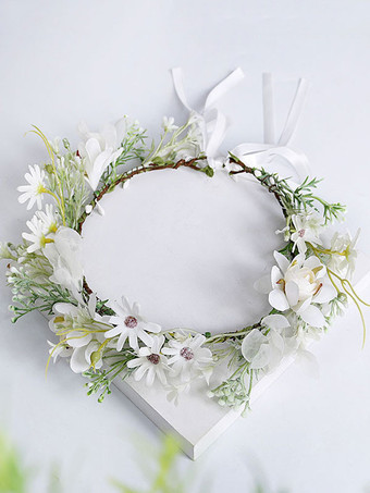 ライトグリーン ピンクの花のかぶと花嫁のための結婚式のポリエステルヘアアクセサリー