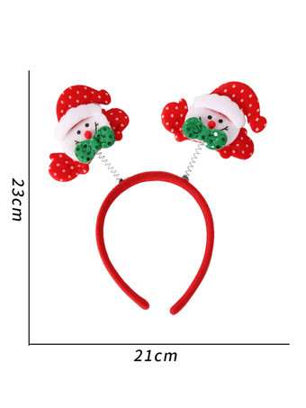 ホワイト 女性のためのクリスマスアクセサリーコーヒーブラウンポリエステルヘッドウェアクリスマスホリデーアクセサリー