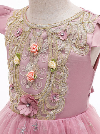 クリスマスのパーティードレスレッドポリエステル繊維のノースリーブクリスマスホリデープリンセスドレス