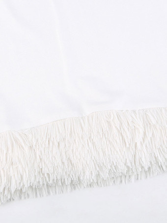 女性ボディコンドレスホワイトフード付き長袖ストレッチクリスマスハロウィンcosホリデードレス