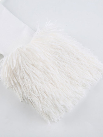 女性ボディコンドレスホワイトフード付き長袖ストレッチクリスマスハロウィンcosホリデードレス