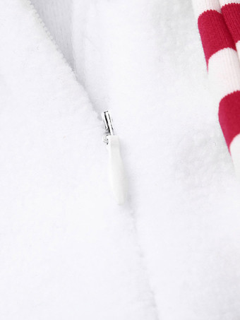 雪だるまジャンプスーツクリスマス用ホワイトポリエステルファイバージャンプスーツスカーフポリエステルクリスマスホリデーコスチュームフルセット